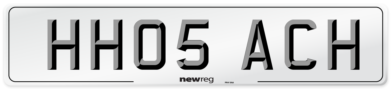 HH05 ACH Number Plate from New Reg